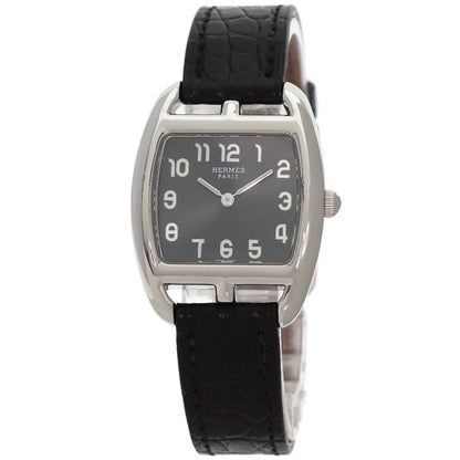 Hermes Herms Ct1.210 Cape Cod Tonneau Watch In Stainless Steel