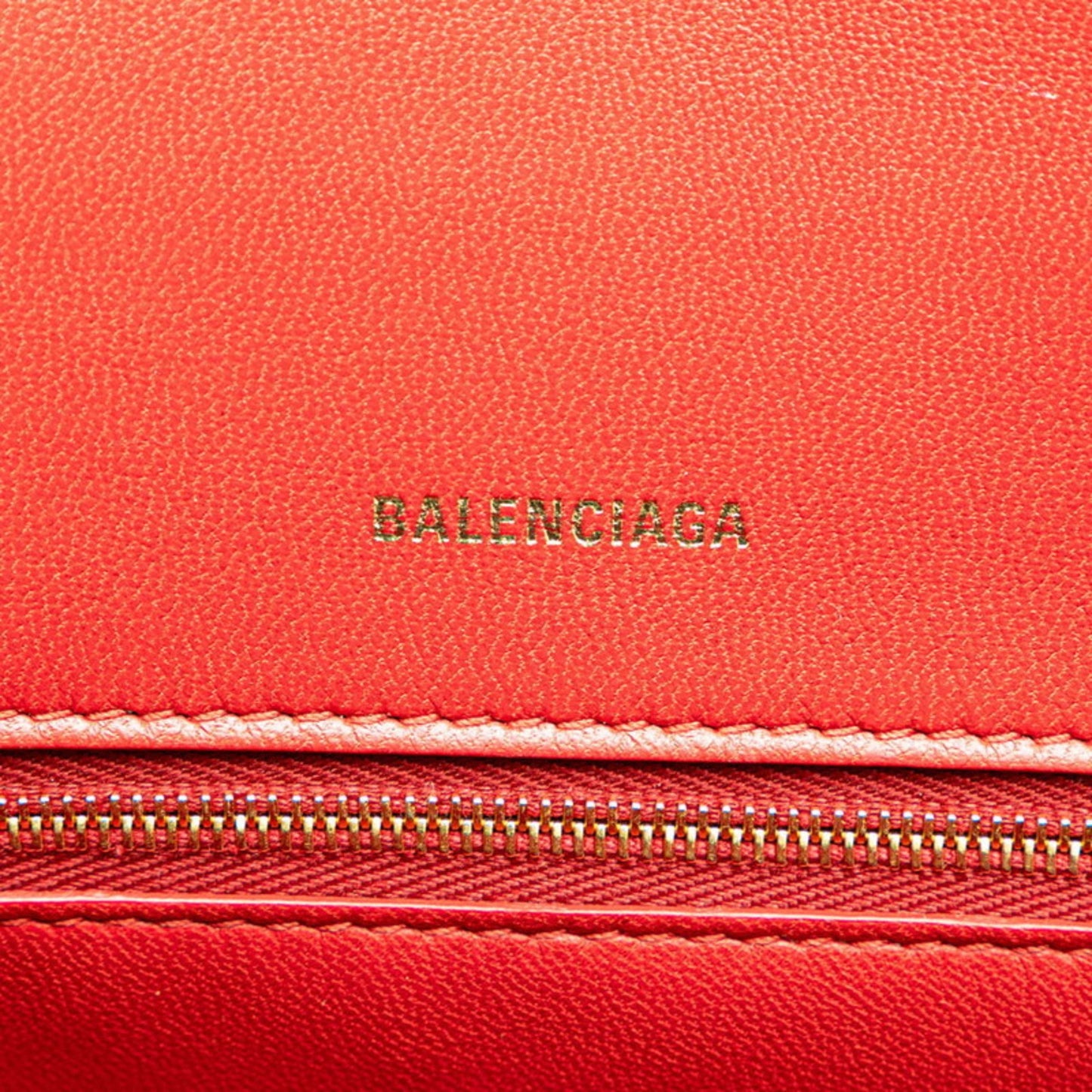 Balenciaga Hourglass Handbag/Shoulder Bag 2Way 593546 Red Leather