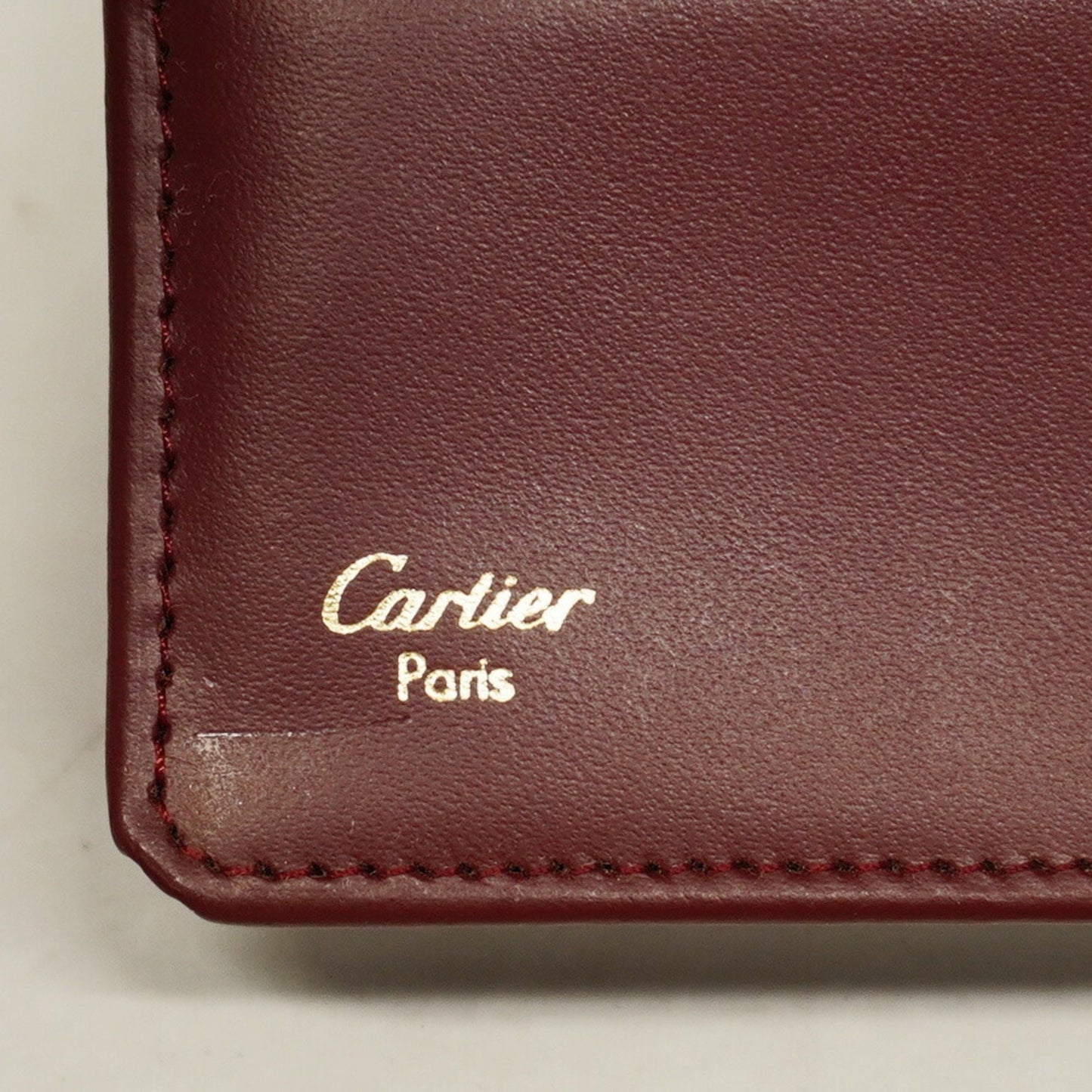 Cartier Must Long Wallet Leather Bordeaux