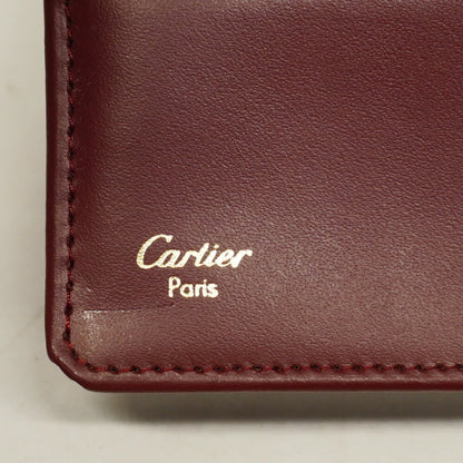 Cartier Must Long Wallet Leather Bordeaux