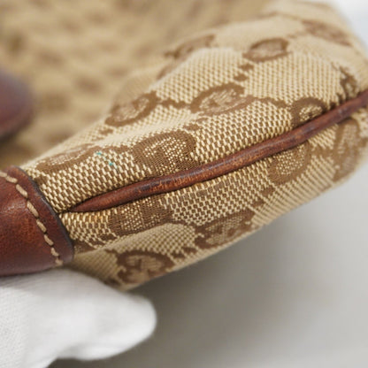 Gucci Gg Canvas Horsebit Shoulder Bag 137592 Brown