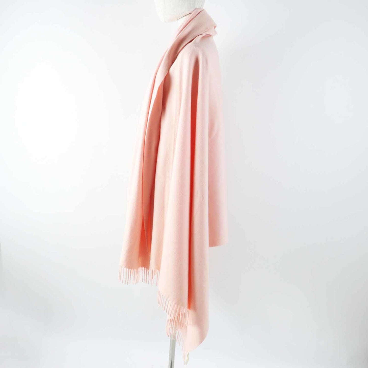 Hermes 100% Cashmere Shawl With Embroidered Logo
