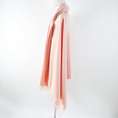 Hermes 100% Cashmere Shawl With Embroidered Logo