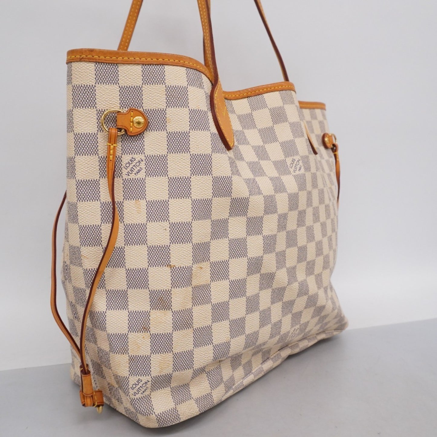Louis Vuitton Tote Bag Damier Azur Neverfull Mm N51107 White