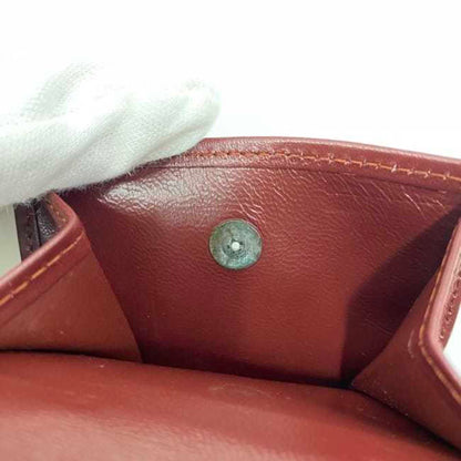 Cartier Bi-Fold Wallet Ec-23427 Bordeaux Must Leather Compact Folding
