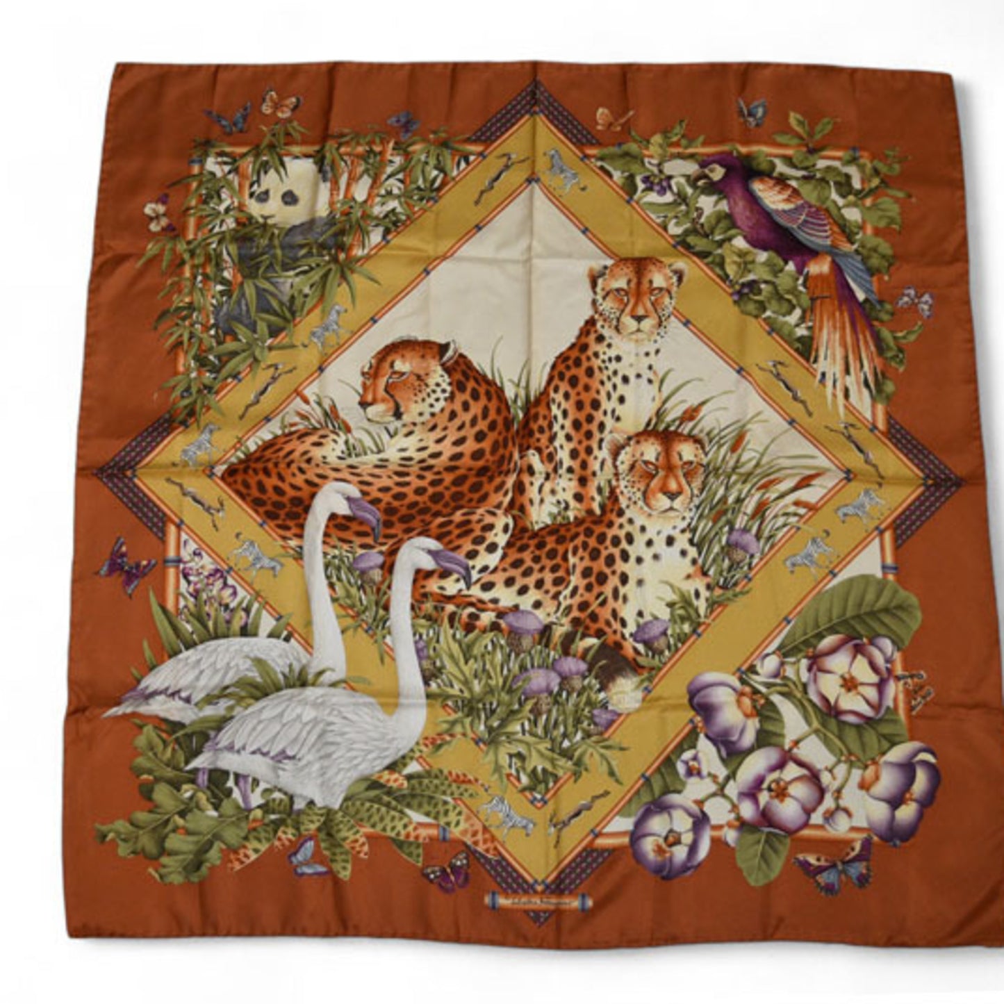 Salvatore Ferragamo Scarf/Muffler With Animal Motif