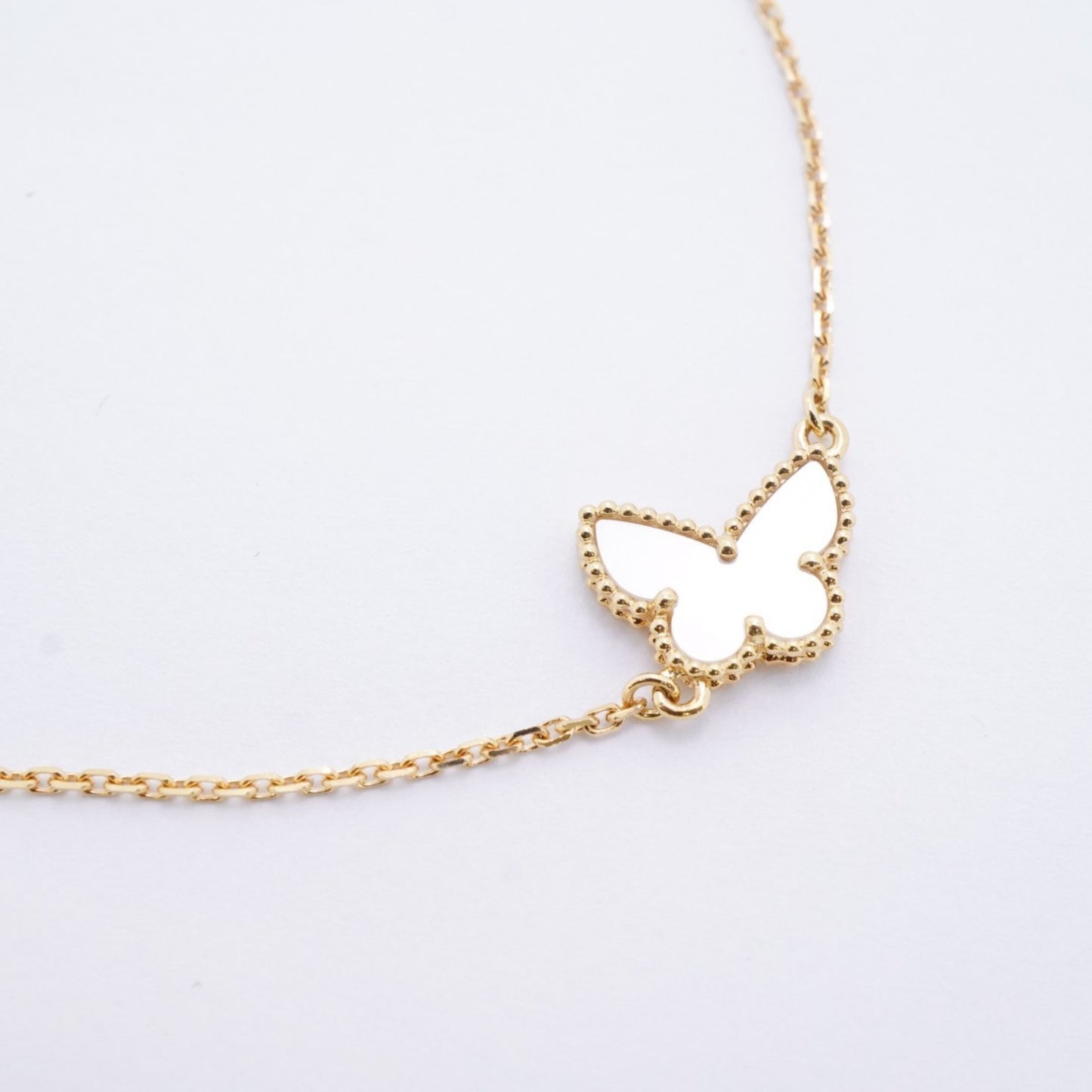 Van Cleef & Arpels Sweet Alhambra Papillon Bracelet In 18Ky Yellow Gold