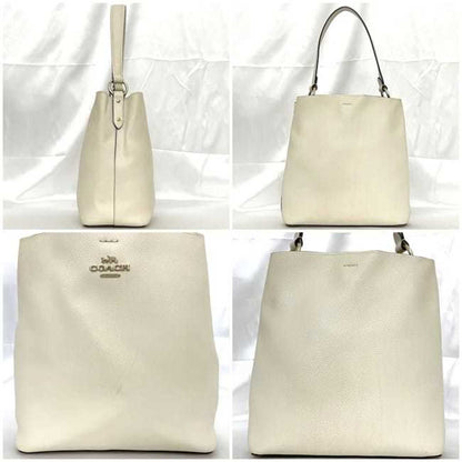 Coach 2Way Bag F-23331 White F34495 Leather Coach Crossbody Bucket