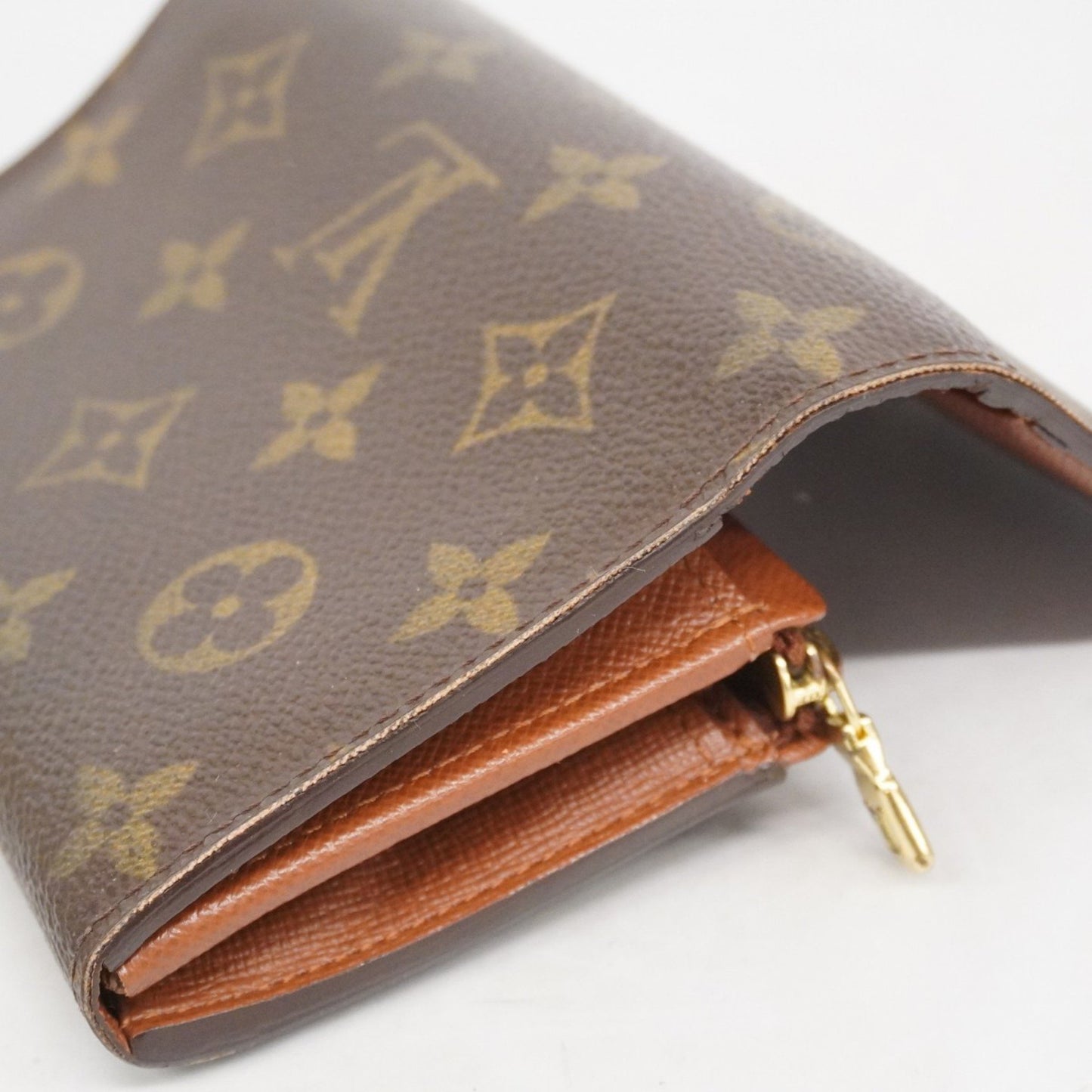 Louis Vuitton Monogram Porte Monnaie-Vieux-Tresor Wallet M61730 Brown