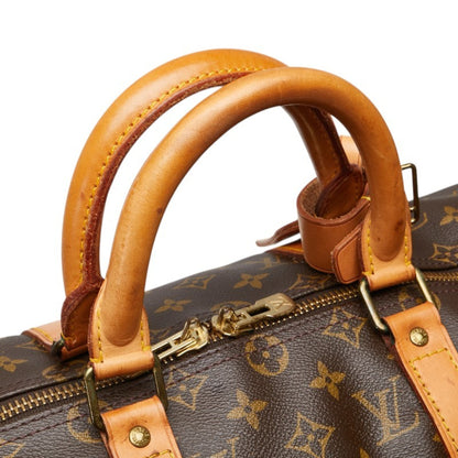Louis Vuitton Monogram Keepall 50 Boston Bag M41426 Brown Pvc Leather