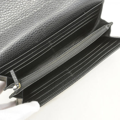 Gucci Gg Marmont Long Wallet 456116 Leather Black