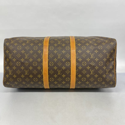 Louis Vuitton Monogram Keepall 55 Boston Bag M41424 Brown
