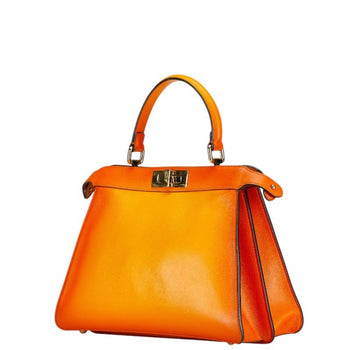 Fendi Peekaboo Iseeu Medium Handbag 8Bn321 Orange Leather