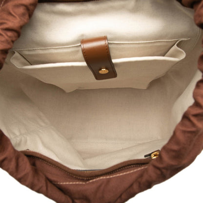 Gucci Gg Supreme Interlocking G Backpack 696013 Brown Leather