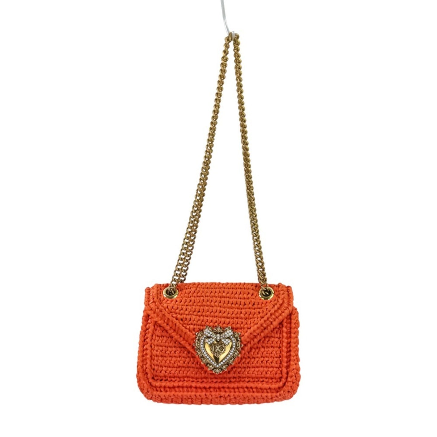 Dolce & Gabbana Devotion Crochet Sacre Heart Chain Shoulder Bag