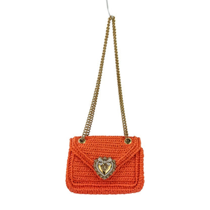 Dolce & Gabbana Devotion Crochet Sacre Heart Chain Shoulder Bag