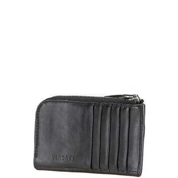 Versace Medusa Wallet/Coin Case Black Leather