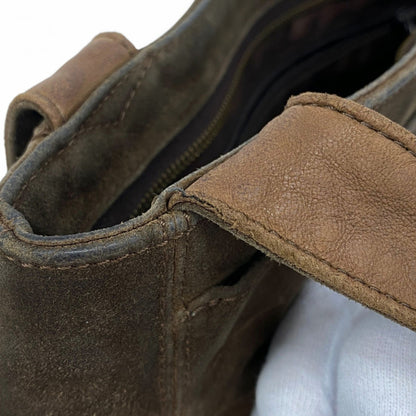 Chanel Shoulder Bag Suede Brown