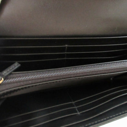 Like New Gucci Gg Marmont 443436 Leather Black Bi-Fold Long Wallet 0847Gucci