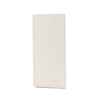 Louis Vuitton Monogram Empreinte Portefeuille Brazza Nm Long Wallet M83066 Full Moon White Leather