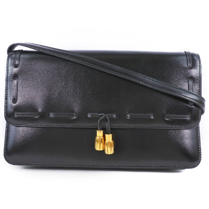Hermes 2Way Clutch Tassel Calf Black ?O