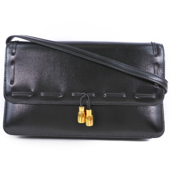Hermes 2Way Clutch Tassel Calf Black ?O
