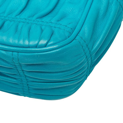 Prada Nappa Gaufre Chain Shoulder Bag Bt0939 Blue Leather