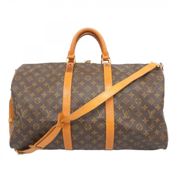 Louis Vuitton Monogram Keepall Bandouliere 50 Boston Bag M41416 Brown