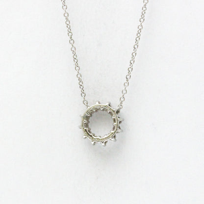 Tiffany Open Circle Mini Necklace Platinum Diamond Men