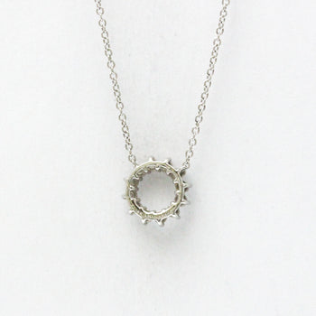 Tiffany Open Circle Mini Necklace Platinum Diamond Men