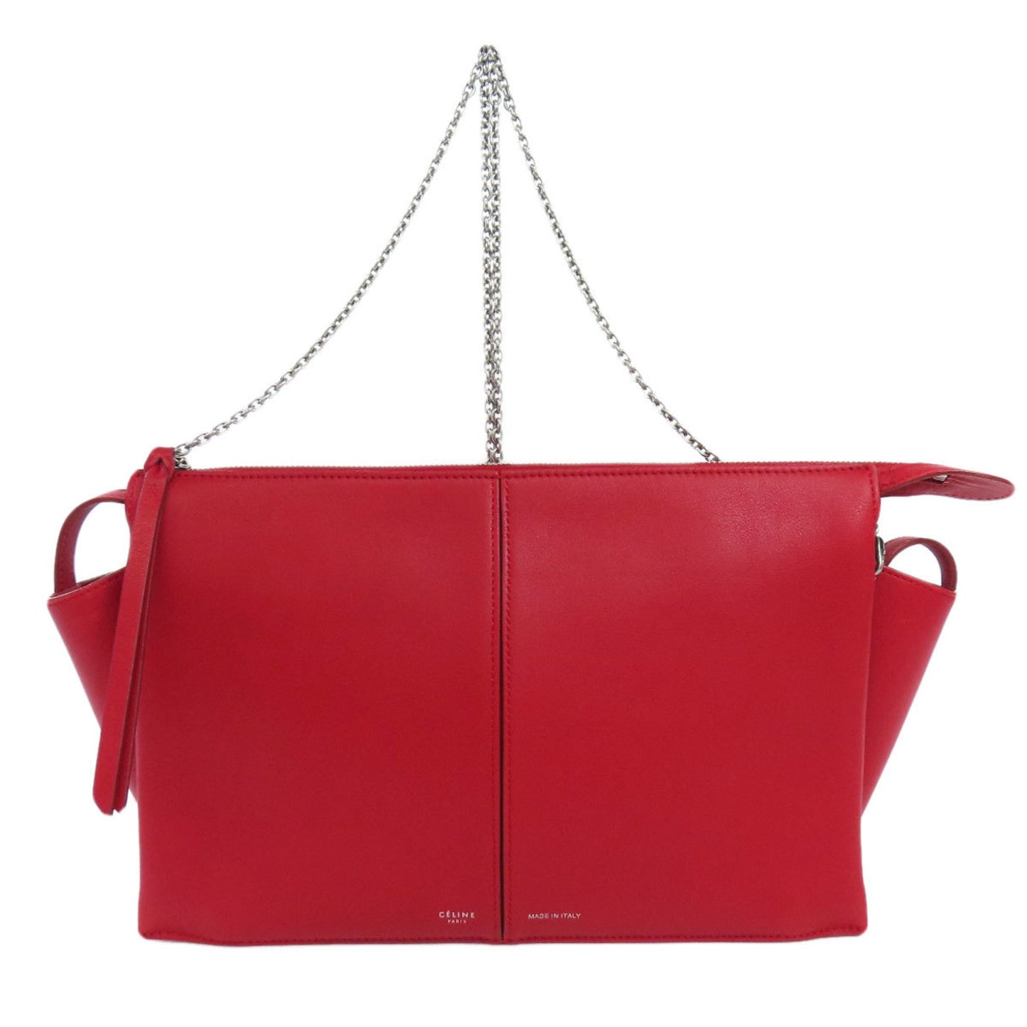 Celine Trifold Shoulder Bag In Calf Leather