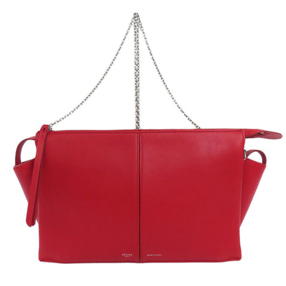 Celine Trifold Shoulder Bag In Calf Leather