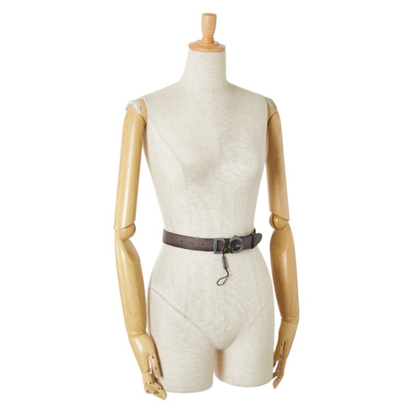 Dolce & Gabbana Logo Buckle Belt Bc3735 Gray/Black Leather