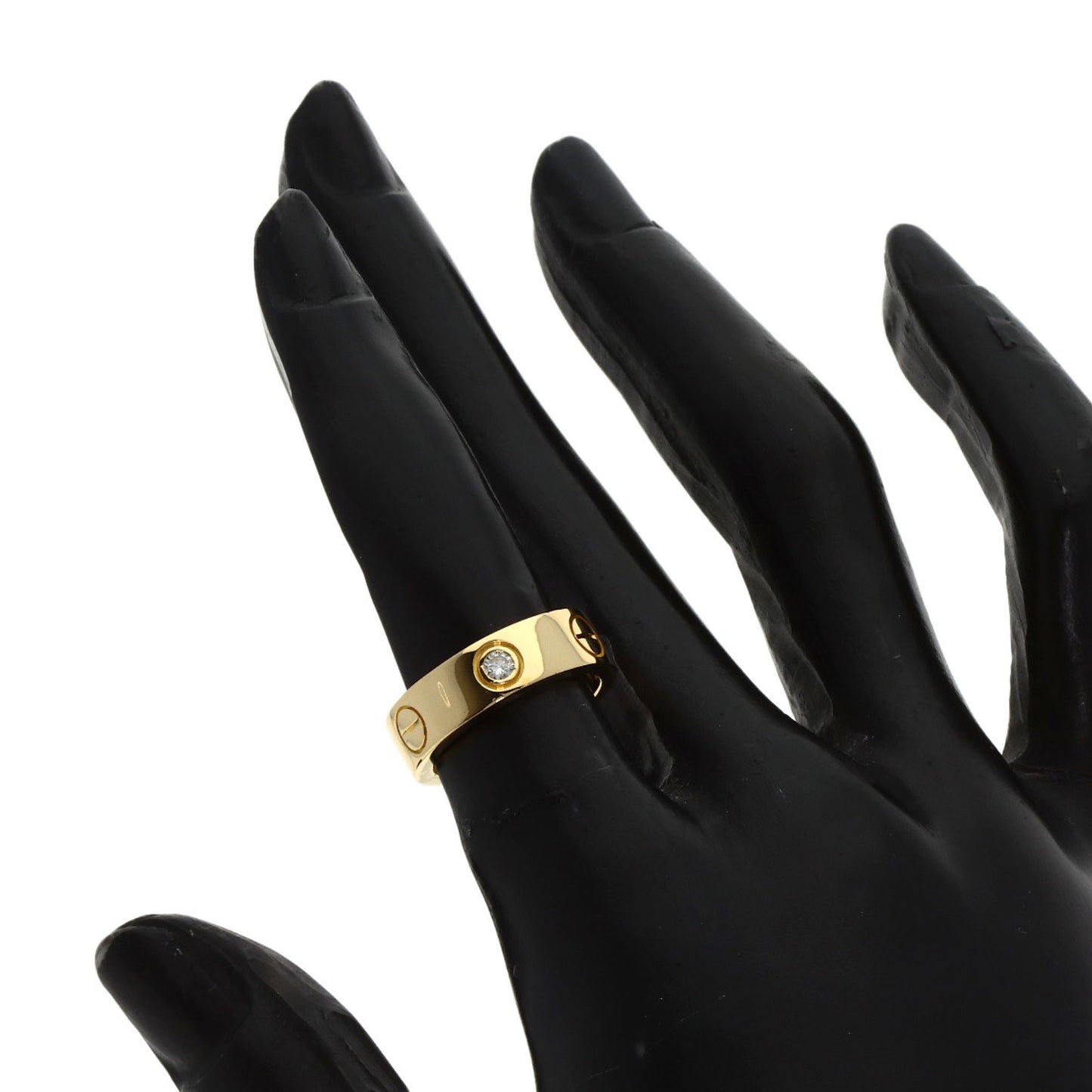 Cartier Love Ring Half Diamond #47 18K Yellow Gold