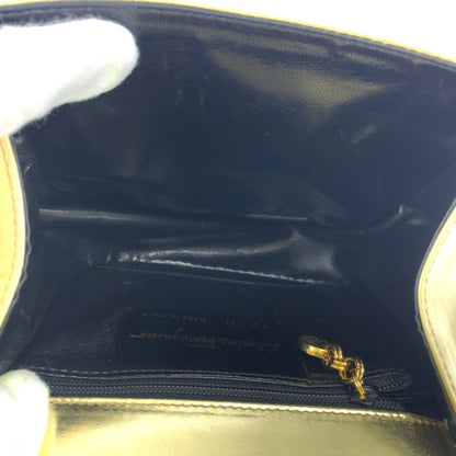 Salvatore Ferragamo Vintage Gancini Gold Hardware Leather Metallic P213151 Shoulder Bag Crossbody