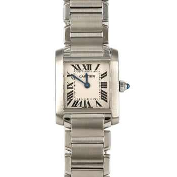 Cartier Tank Franaise Sm W51008Q3 Stainless Steel Quartz Watch