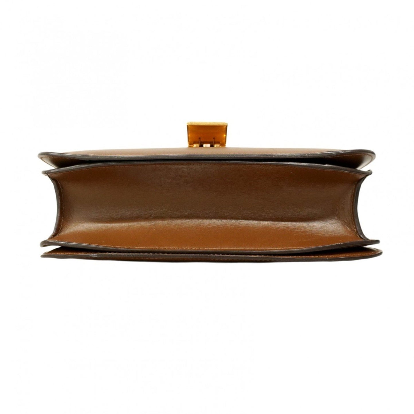 Celine Classic Box Leather Shoulder Bag Brown