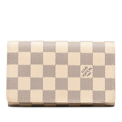 Louis Vuitton Damier Azur Portefeuille Tresor Bifold Wallet N61744 White