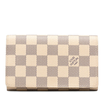 Louis Vuitton Damier Azur Portefeuille Tresor Bifold Wallet N61744 White