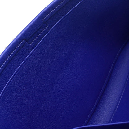 Hermes Herms Jige Duo Blue Electric Swift Long Wallet