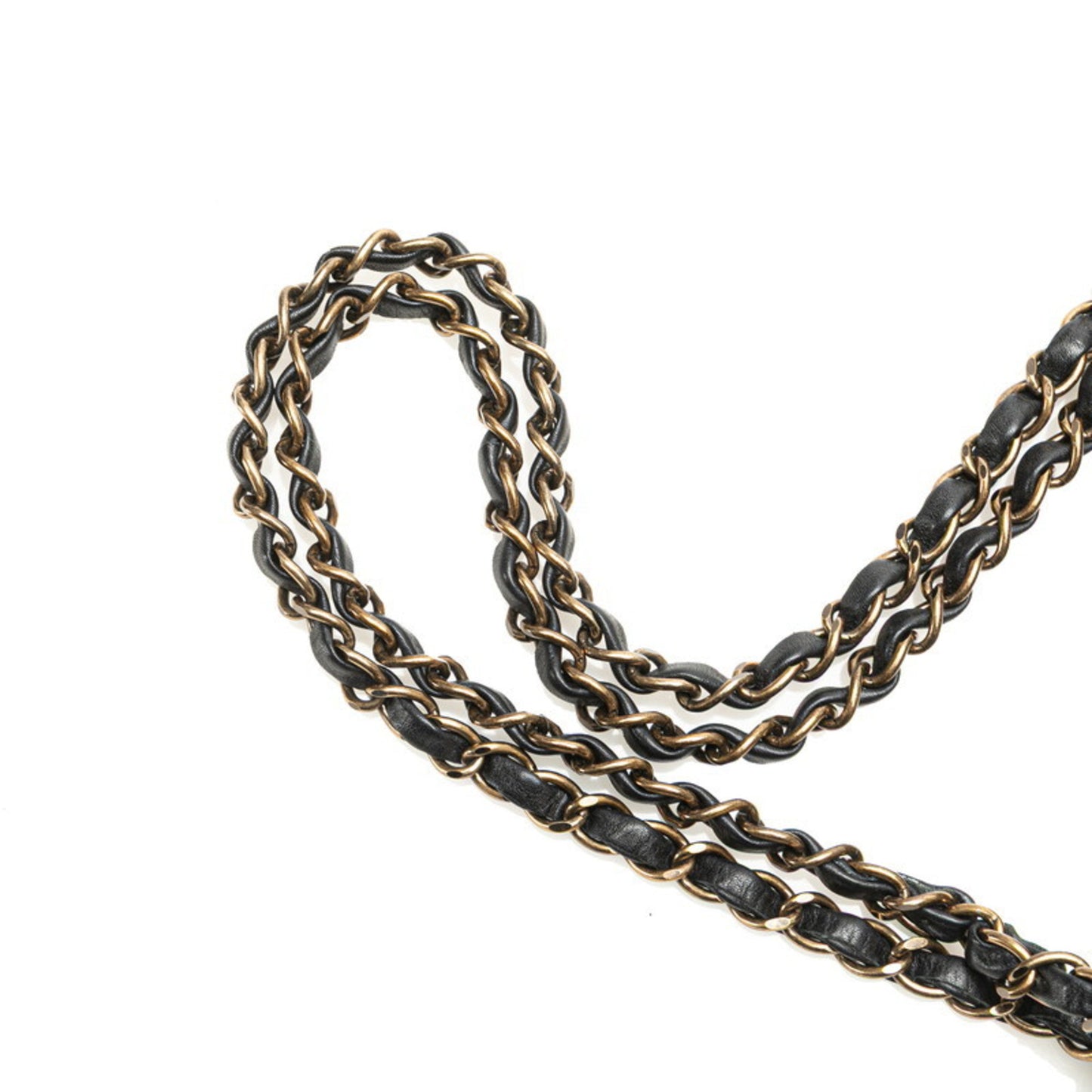 Chanel Coco Mark Wild Stitch Chain Shoulder Bag In Black Lambskin