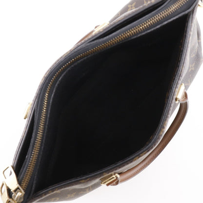 Louis Vuitton Pallas Handbag Shoulder Bag M41064 Monogram Canvas Noir Made In Usa 2015 Brown Sd0155