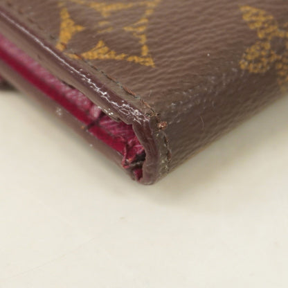 Louis Vuitton Monogram Portefeuille Zoe Tri-Fold Wallet M62932 Brown Fuchsia