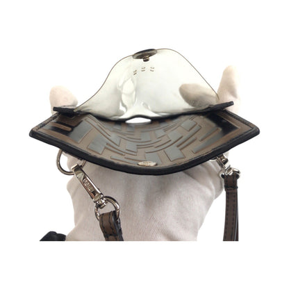 Fendi Zucca Pattern Brown Leather With Silver Hardware