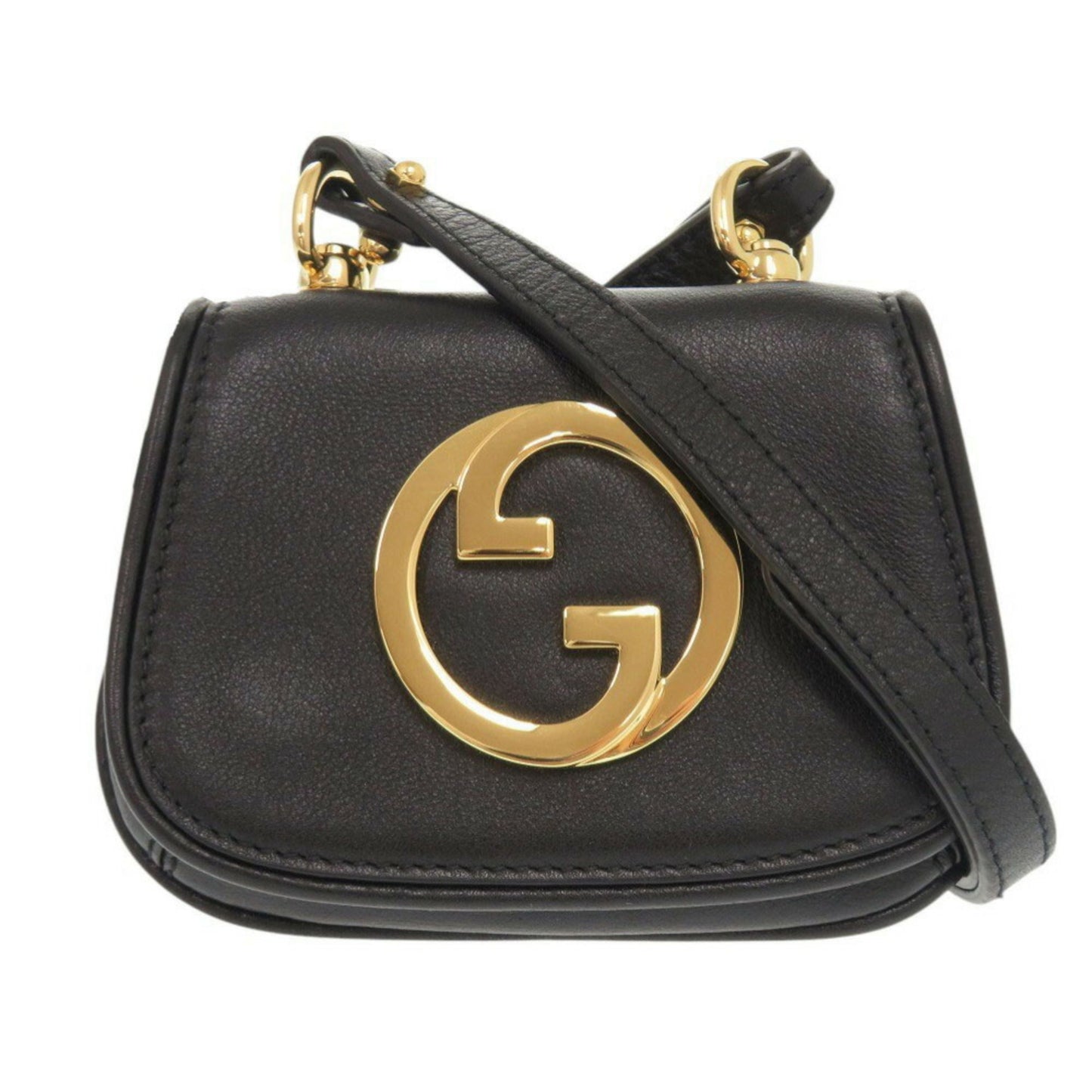 Like New Gucci Blondie 698635 Leather Black Shoulder Bag Pouch 1336Gucci