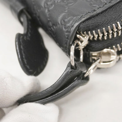 Gucci Micro Guccissima Long Wallet 449246 Leather Black