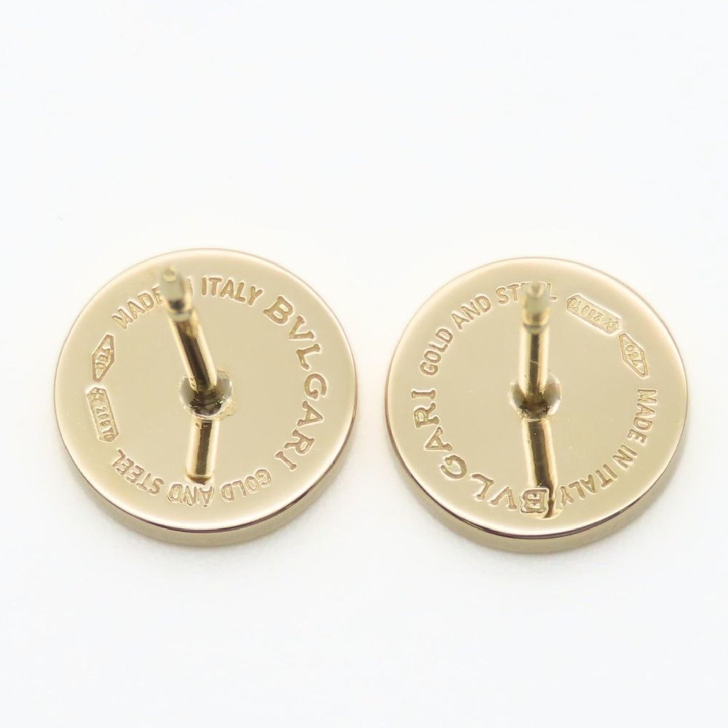 Bvlgari 18Kyg Steel Earrings