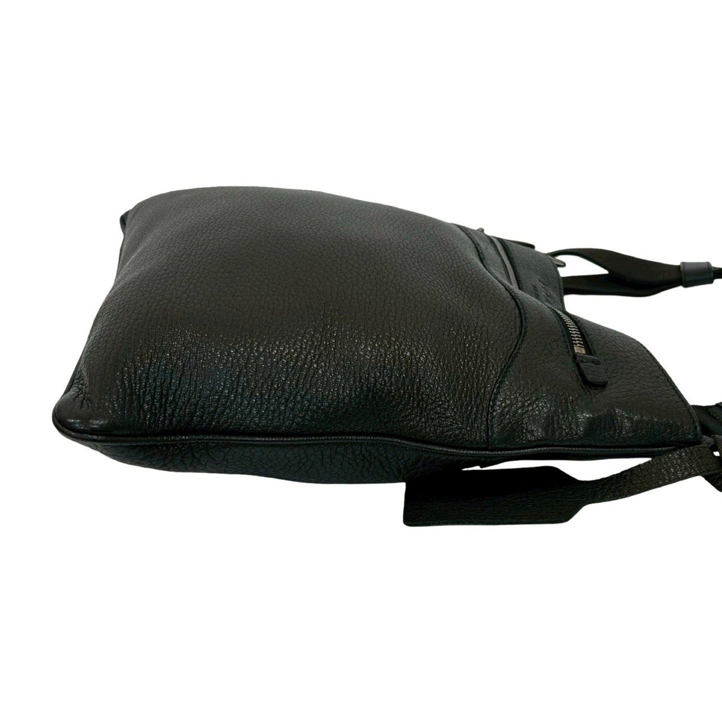 Prada Prada Logo Engraved Leather Shoulder Bag