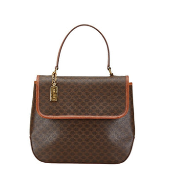Celine Macadam Handbag Shoulder Bag Brown Pvc Leather