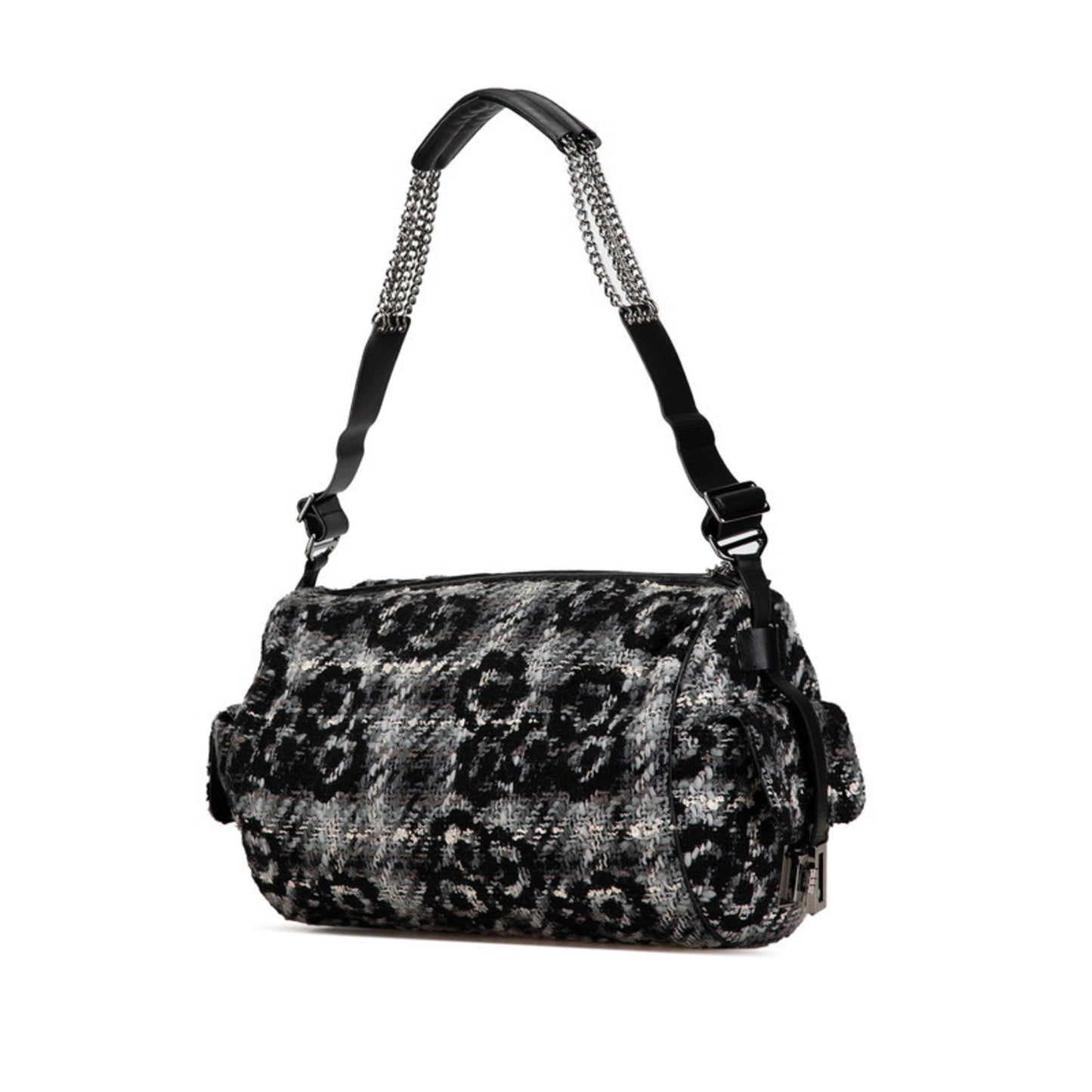 Chanel Camellia Chain Shoulder Bag In Gray